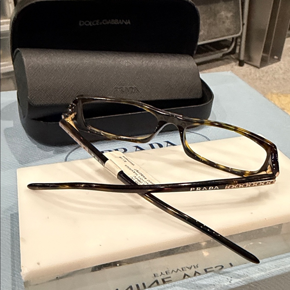 🔥 🕶Authentic Prada Havana VPR06M 2AU-101 tag 335‎  PR09MV space 2AU 101 - Picture 9 of 9